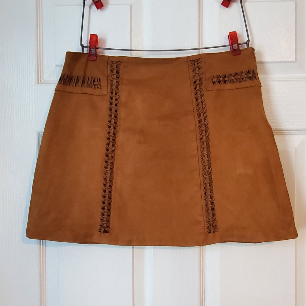 Suede skirt